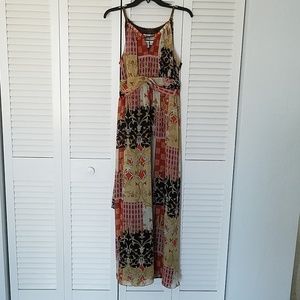 Long print dress